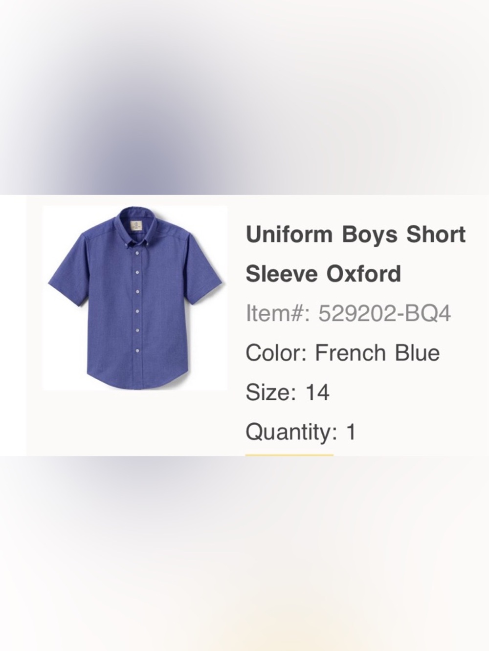 Lands' End Short-Sleeve Oxford Shirt - French Blue